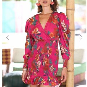 Pink Floral Mini Dress